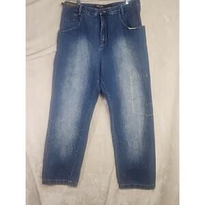 Phat Farm Jeans 36x33(Inseam Measures 31) Blue Baggy Loose Streetwear Denim Y2K